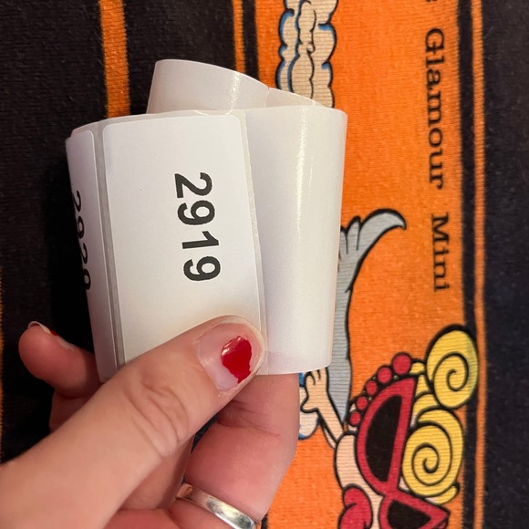 Hysteric Glamour Mini‎ Striped Orange Black Graphic Tee Shirt Women - Picture 9 of 9